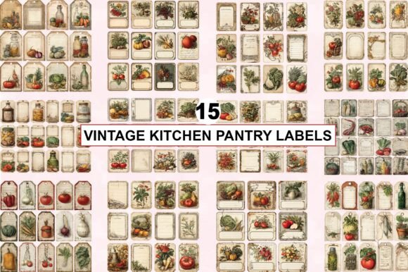 Download Vintage Kitchen Pantry Labels - Labels Collection