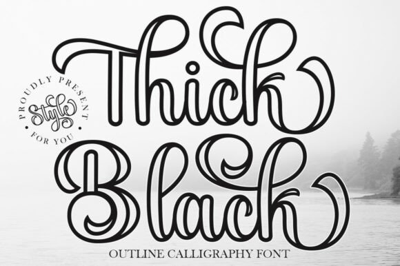 Download Thick Black Outline Otf - Premium Resources
