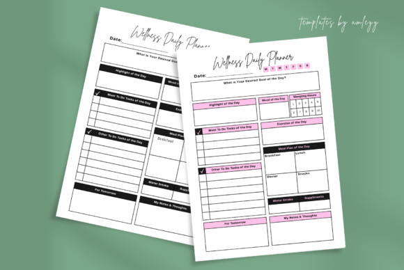 Download Minimalist Wellness Daily Planner Templa - Minimal Collection
