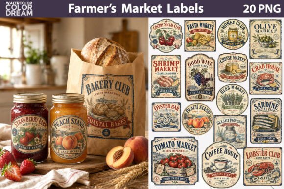Download Vintage Farmer’s Market Labels - Premium Resources